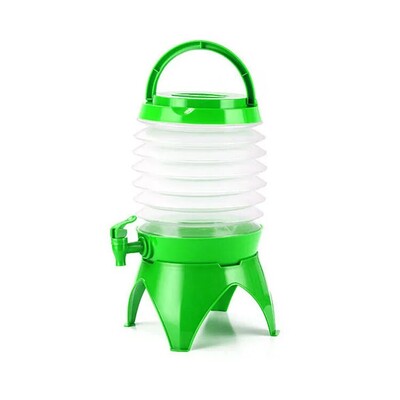 Fierbător pliabil din plastic, comprimat portabil, de mare capacitate, pentru camping în aer liber, cu robinet, ceainic, găleată pentru suc