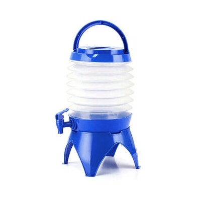 Fierbător pliabil din plastic, comprimat portabil, de mare capacitate, pentru camping în aer liber, cu robinet, ceainic, găleată pentru suc