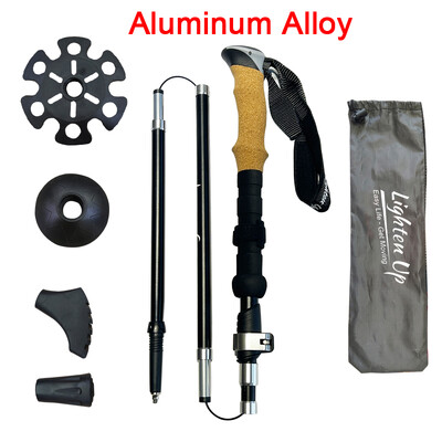 Lagani štapovi za planinarenje od legure aluminija od 280 g, sklopivi štapovi za planinarenje u 4 dijela, štapovi za penjanje, sklopivi štapovi za hodanje 지팡이