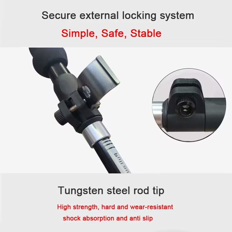 Lagani štapovi za planinarenje od legure aluminija od 280 g, sklopivi štapovi za planinarenje u 4 dijela, štapovi za penjanje, sklopivi štapovi za hodanje 지팡이