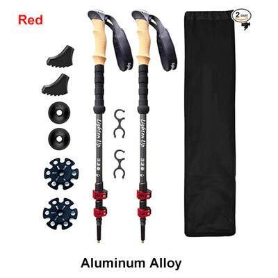 Vanjski štap za planinarenje s brzim zaključavanjem od 2 kom od aluminijske legure, štap za nordijsko hodanje s dodacima za različite scenarije terena