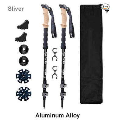 Vanjski štap za planinarenje s brzim zaključavanjem od 2 kom od aluminijske legure, štap za nordijsko hodanje s dodacima za različite scenarije terena