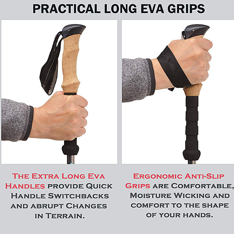 Vanjski štap za planinarenje s brzim zaključavanjem od 2 kom od aluminijske legure, štap za nordijsko hodanje s dodacima za različite scenarije terena