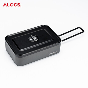 Επιτραπέζια σκεύη Alocs Outdoor Lunch Box από κράμα αλουμινίου, Επιτραπέζια σκεύη Camping, Πολυλειτουργικό φορητό κουτί γεύματος ανθεκτικό στη θερμότητα