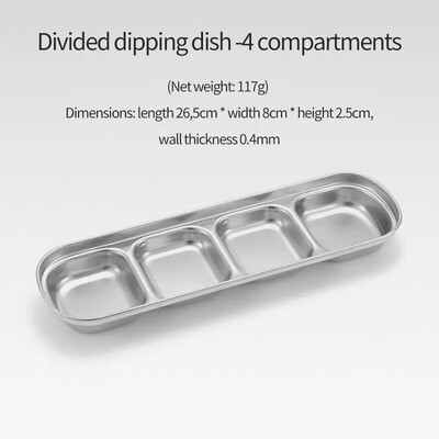 Tanjur za kampiranje od nehrđajućeg čelika 304 Tanjur za začinjavanje Posuda za umake Tanjuri za začine Pečeno meso Jela za umak od papra Zdjela Posuđe za roštilj