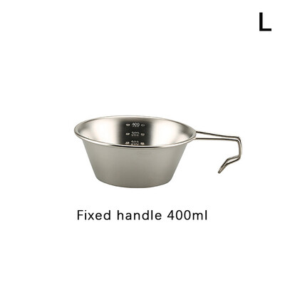 30/200/400 ml 304 nerūdijančio plieno Sierra puodelis lauko stalo reikmenys, skirti stovyklavimui ir iškyloms sukrauti pakabinamas sriubos dubuo