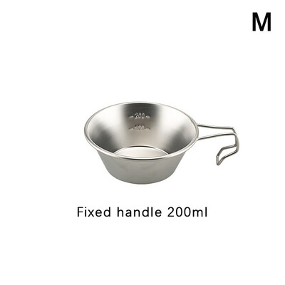 30/200/400 ml 304 nerūdijančio plieno Sierra puodelis lauko stalo reikmenys, skirti stovyklavimui ir iškyloms sukrauti pakabinamas sriubos dubuo