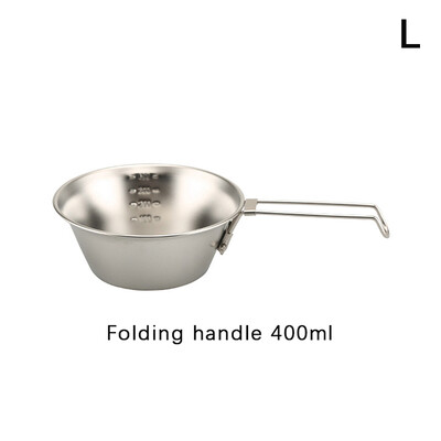 30/200/400 ml 304 nerūdijančio plieno Sierra puodelis lauko stalo reikmenys, skirti stovyklavimui ir iškyloms sukrauti pakabinamas sriubos dubuo