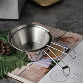 Bol de camping pliabil din oțel inoxidabil 304, cu rezistență la temperaturi înalte, Aragaz de călătorie Bol portabil pentru ramen Bol pentru supă anti-opărire