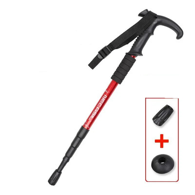 Μπαστούνια αλουμινίου για πεζοπορία αντι-σοκ Μπαστούνια πεζοπορίας Τηλεσκοπικοί στύλοι αναρρίχησης πεζοπορίας Υπερελαφριά μπαστούνια περπατήματος