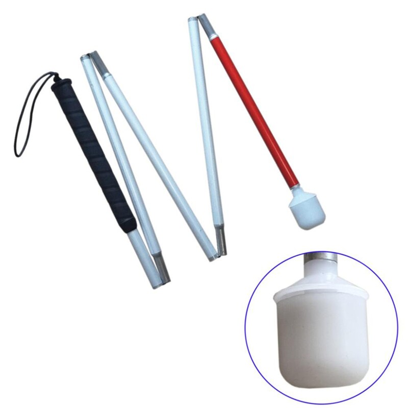 Bijela glava kut 360 Rotirajući kotačić Slijepa Vodilica Zadebljana trska od aluminijske legure Sklopivi slijepi Vodič Štap Vodilica