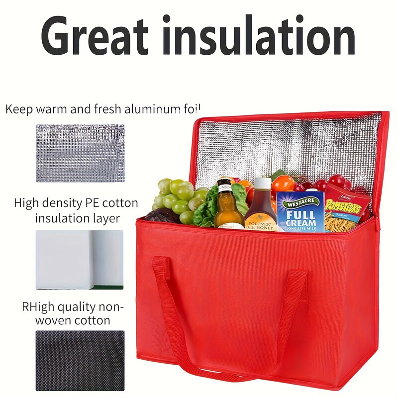Vodotesná chladiaca taška, pikniková izolovaná obedárová krabička, skladací chladiaci balíček, prenosná termo taška na jedlo, nosič nápojov, doručovacia funkčná