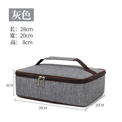 Četvrtasta izolirana torba za ručak, prijenosna, otporna na curenje, nosač hrane za piknik, izolirana i rashlađena Bento kutija, mala veličina