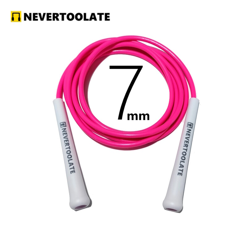PVC uže promjera 7 mm 220 grama 3,2 metra 15,5 cm dugačka ručka teška skip jump skipping roep fitness NEVERTOOLATE DOBRA KVALITETA