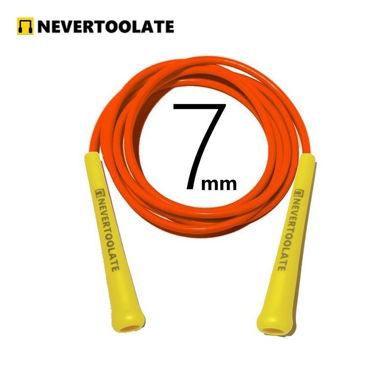 PVC uže promjera 7 mm 220 grama 3,2 metra 15,5 cm dugačka ručka teška skip jump skipping roep fitness NEVERTOOLATE DOBRA KVALITETA