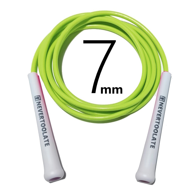 PVC uže promjera 7 mm 220 grama 3,2 metra 15,5 cm dugačka ručka teška skip jump skipping roep fitness NEVERTOOLATE DOBRA KVALITETA