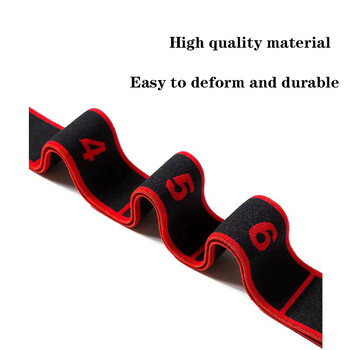 8 Section Style Dance Yoga Stretching Belt Yoga Pilates Fitness Tension Belt Digital Stretching Elasticity