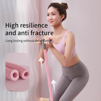 Resistance Bands 4/6-Tube Yoga Pedal Puller Resistance Band Elastic Pull Rope Fitness Equipment for Abdomen Waist Brain Training