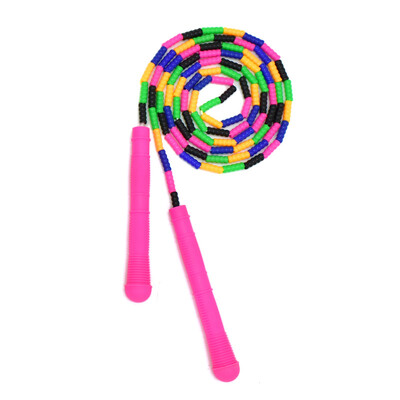 2,7 m mäkké korálkové švihadlo s protišmykovou rukoväťou, nastaviteľné, bez zamotania, segmentované fitness švihadlo na udržanie kondície, tréning, hranie