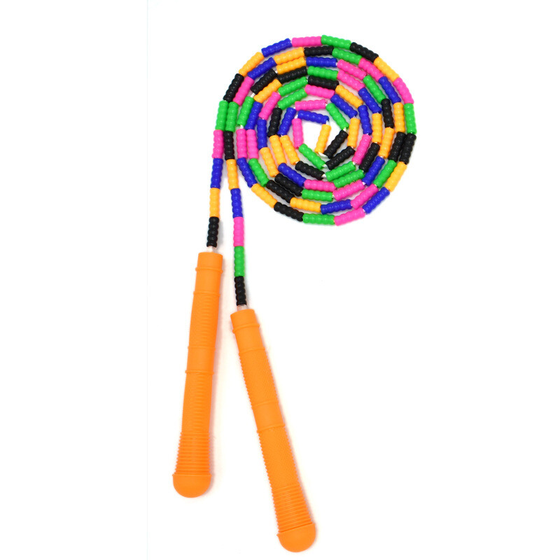 2,7 m mäkké korálkové švihadlo s protišmykovou rukoväťou, nastaviteľné, bez zamotania, segmentované fitness švihadlo na udržanie kondície, tréning, hranie