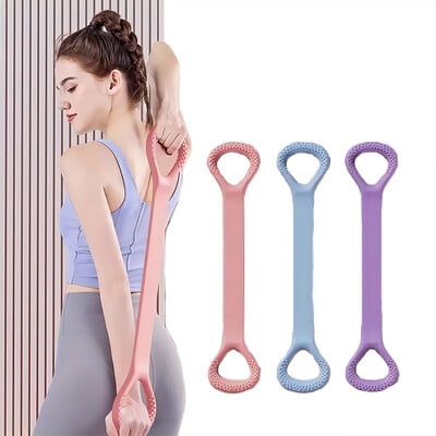 Stretch Strap Yoga 8-Figure Tensioner Yoga Tool Open Back Practice Shoulder Yoga Stretching Belt Προπόνηση ελαστική ζώνη τεντώματος