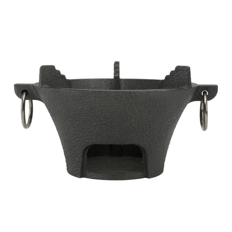 Grill Erős vas grillsütő kemping kényelmes faszén tűz szabadtéri tűzhely kerek tepsi