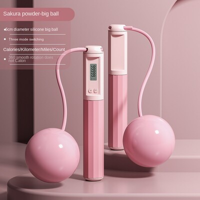 Jednostavno i praktično uže za preskakanje odraslih s bežičnim brojanjem (s loptom)