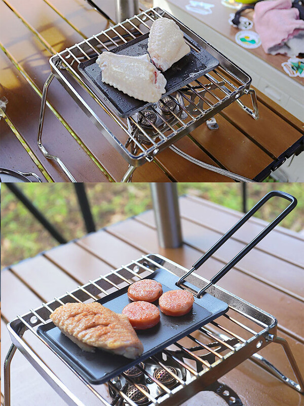 Tava za kampiranje Vanjska mini prijenosna tava za roštilj Posude za pečenje Tave Putovanja Planinarenje Piknik Kampiranje Posuđe za kuhanje Alati za roštilj