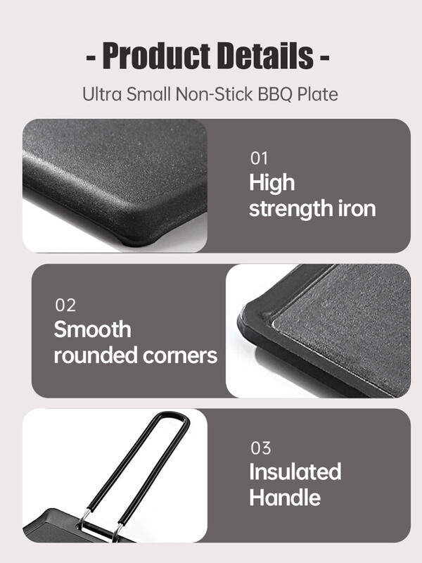Tava za kampiranje Vanjska mini prijenosna tava za roštilj Posude za pečenje Tave Putovanja Planinarenje Piknik Kampiranje Posuđe za kuhanje Alati za roštilj