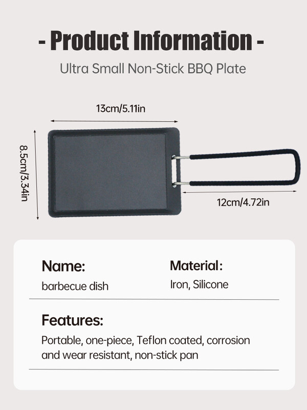 Tava za kampiranje Vanjska mini prijenosna tava za roštilj Posude za pečenje Tave Putovanja Planinarenje Piknik Kampiranje Posuđe za kuhanje Alati za roštilj