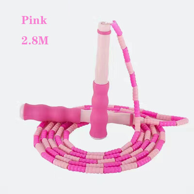 2,8 m bambusové švihadlo na skákanie z PVC, pre začiatočníkov, dospelých a detí, mäkké korálkové, bez zamotania, segmentované, fitness švihadlo