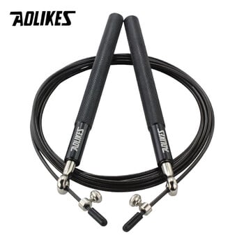 AOLIKES 1PCS Crossfit Speed Jump Rope Професионално въже за скачане за MMA Boxing Fitness Skip Workout Training с чанта за носене