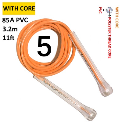 NEVERTOOLATE EXTRA DUGAČKI 3,2 METRA 14 cm ručka za trbušne mišiće boksačka brzina Mekani PVC Preskakanje užeta Slobodno preskakanje Crossfit Fitness