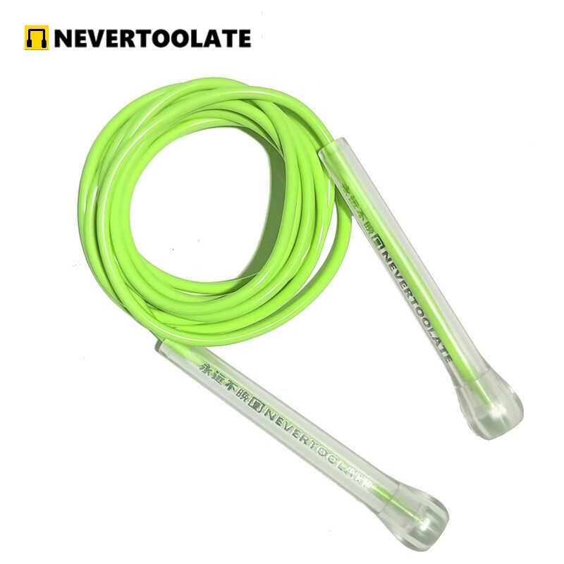 NEVERTOOLATE EXTRA DUGAČKI 3,2 METRA 14 cm ručka za trbušne mišiće boksačka brzina Mekani PVC Preskakanje užeta Slobodno preskakanje Crossfit Fitness