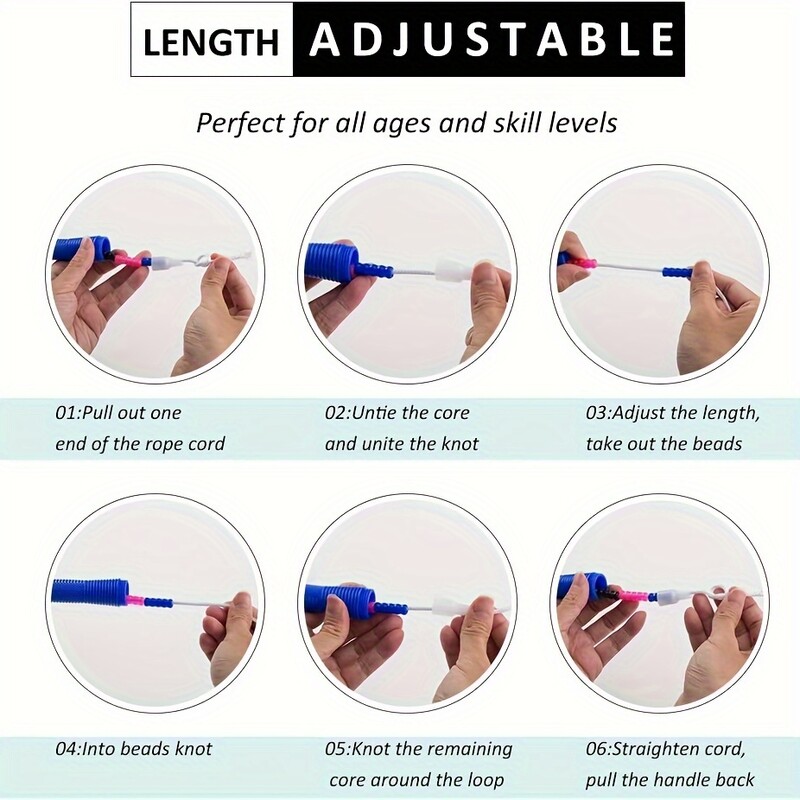 1 kom dugog užeta za preskakanje, mekog užeta s perlama za preskakanje, plastičnog segmentiranog užeta za preskakanje