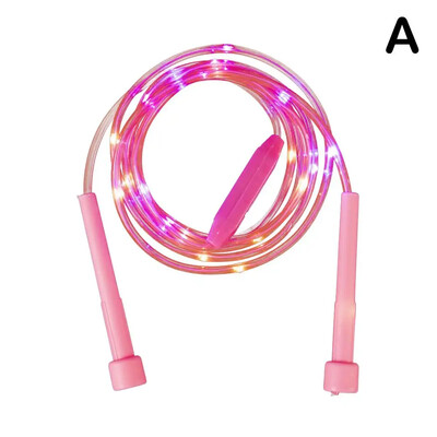 Corzi de sărit cu LED pentru copii, fete, intermitent, colorate, pentru exercițiu, frânghii de sărit, luminoase, reglabile, frânghii pentru fitness X7X9