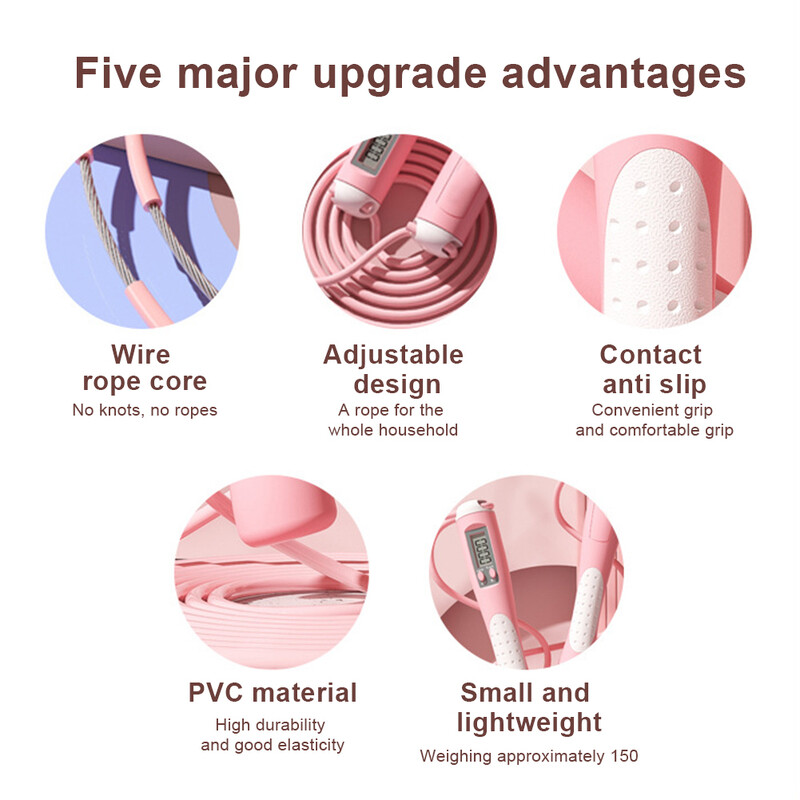 Brojanje užeta za preskakanje Uže za preskakanje Podesivo digitalno uže za preskakanje s brojačem preskakanja dugo uže za preskakanje za djecu odrasle