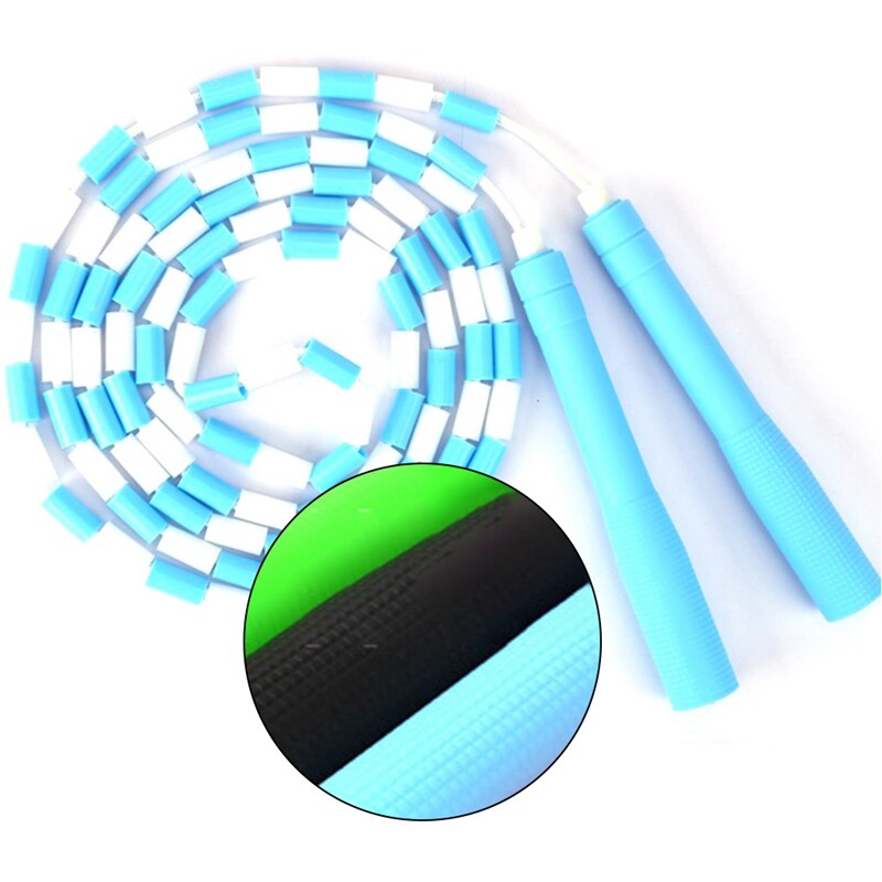 Mekano uže za preskakanje s perlama Neklizajuća ručka Podesiva segmentirana užeta za preskakanje bez zapetljanja Održavanje forme Trening Igranje