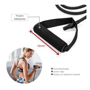 Ζώνες αντίστασης 5 επιπέδων με λαβές Yoga Pull Rope Elastic Fitness Exercise Tube Band For Home Gym Workouts Προπόνηση δύναμης