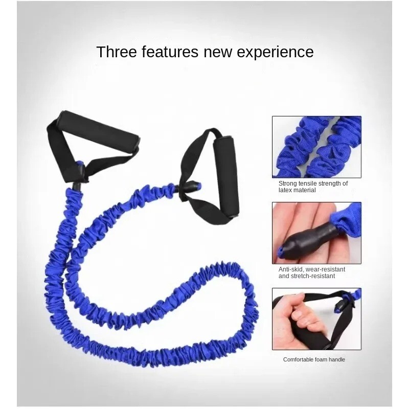 5 lygių pasipriešinimo juostos su rankenomis Jogos tempimo virvė Elastinė kūno rengybos vamzdelių juosta, skirta namų treniruotėms treniruotėms Jėgos treniruotėms