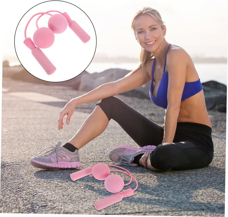 1ks ťažké bezdrôtové švihadlo, fitness švihadlo s veľkou loptou, vhodné na domáce športy v interiéri, spaľovanie tukov