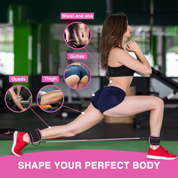 Fitness Elastic Resistance Bands Rope Strap Protection for Glute & Leg Muscle Strength training Εξοπλισμός γυμναστικής προπόνησης γιόγκα