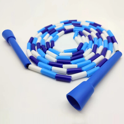 2,7M mekano uže za preskakanje s perlama, neklizajuća ručka, podesiva segmentirana užeta za preskakanje bez zapetljanja Održavanje forme, treniranje, igranje