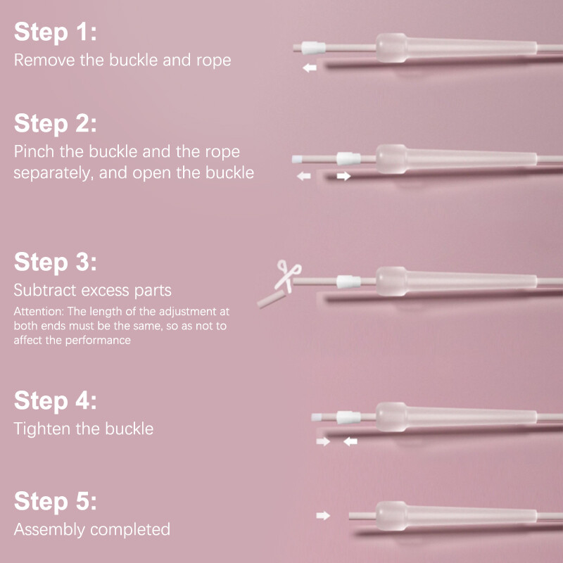 2.8M Aerobik Kućni Dječji Sport Uže za preskakanje Prozirna ručka Oprema za vježbanje užeta za preskakanje
