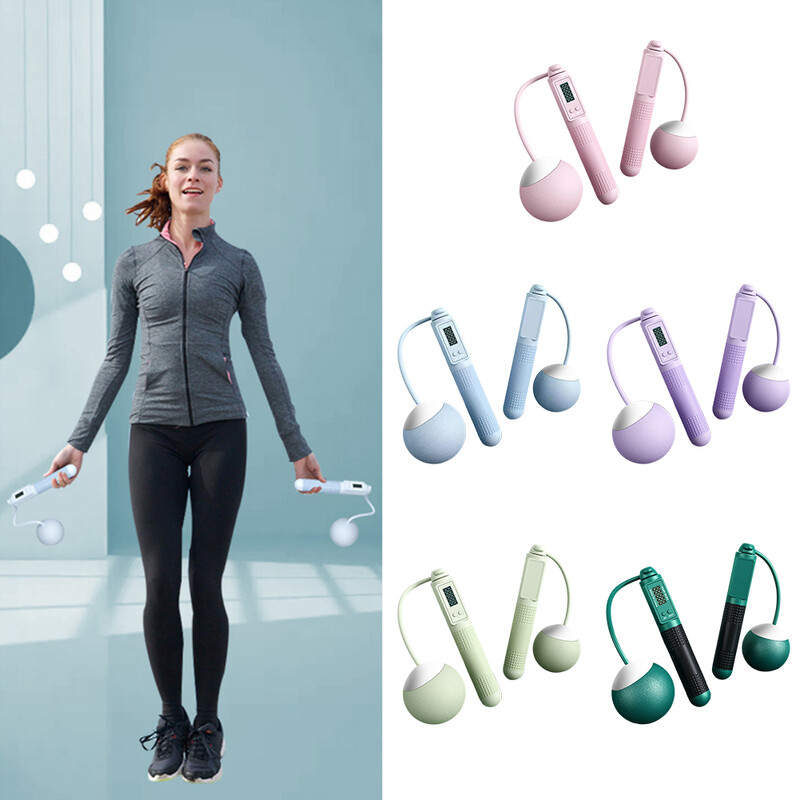 Belaidė skaičiavimo leidžiamoji virvė, neslystanti rankena, silikoninė elektroninė šokdynė su nešiojamu svorio metimu sporto salėje