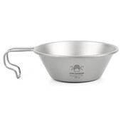 Skladacia miska Ti Sierra Cup 300ml s rúčkou, Urltralight, kempingová miska Ti Sierra Cup na kempovanie, turistiku, piknik, varenie
