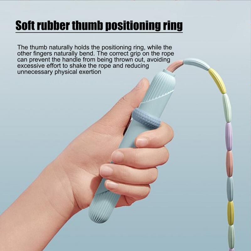 2,6 m mekano uže za preskakanje s perlama, neklizajuća ručka, podesiva segmentirana užeta za preskakanje bez zapetljanja za vježbanje, trening, igranje