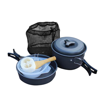 Oprema za kampiranje Posuđe za kuhanje Survival Outdoor Nonstick Prijenosno posuđe Kuhalo Lonac Tava Zdjela Planinarenje Putovanje Roštilj Piknik