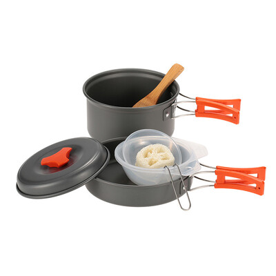 Oprema za kampiranje Posuđe za kuhanje Survival Outdoor Nonstick Prijenosno posuđe Kuhalo Lonac Tava Zdjela Planinarenje Putovanje Roštilj Piknik