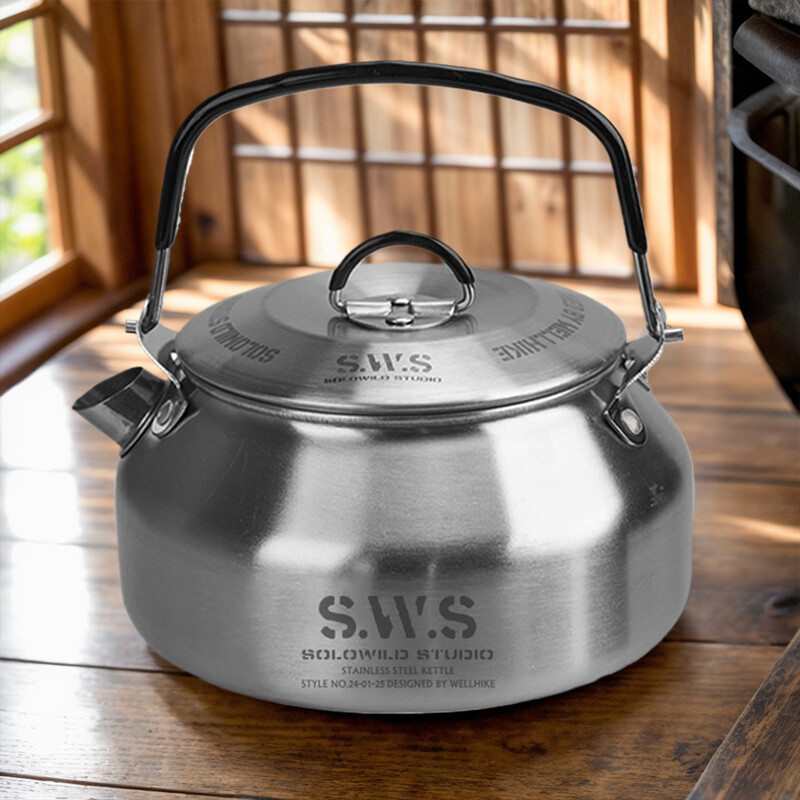 Kuhalo za vodu 0,8L za vanjsko kampiranje s drškom Ultralagano kuhalo za kavu Protuklizno kuhalo za vodu Posuđe Posuđe za turiste Pribor za kuhanje